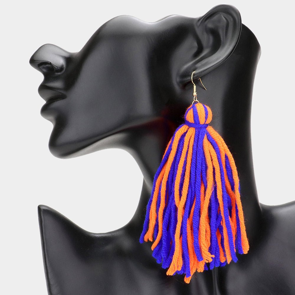 Yarn Tassel Earrings
